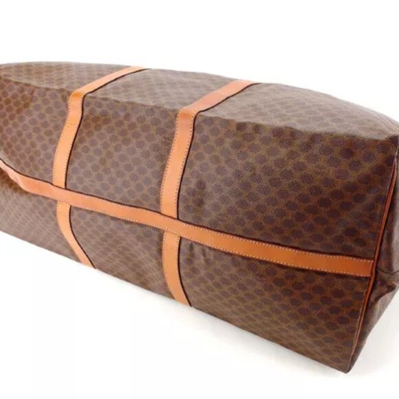 Celine Boston bag Macadam Brown Gold Woman Authentic Used - Picture 4 of 5